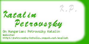 katalin petrovszky business card